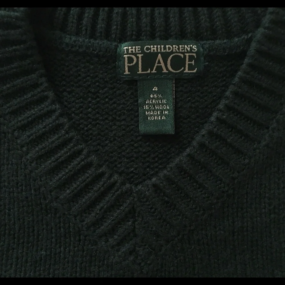 The Children’s Place Green Argyle Sweater Vest